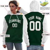 Custom Stitched Your Team Logo and Number For Women Raglan Sleeves Sports Pullover Sweatshirt Hoodie