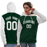 Custom Stitched Your Team Logo and Number For Women Raglan Sleeves Sports Pullover Sweatshirt Hoodie