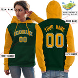 Custom Pullover Raglan Sleeves hoodie For Women Personalized Sweatshirt Stitched Name Number