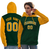 Custom Pullover Raglan Sleeves hoodie For Women Personalized Sweatshirt Stitched Name Number