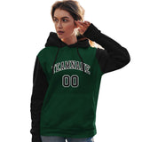 Custom Stitched Team Name Number and Logo Raglan Sleeves Fashion Pullover Hoodie Sportswear For Women