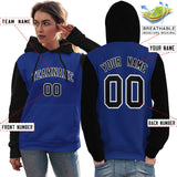 Custom Stitched Your Team Logo and Number For Women Raglan Sleeves Sports Pullover Sweatshirt Hoodie