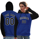 Custom Stitched Your Team Logo and Number For Women Raglan Sleeves Sports Pullover Sweatshirt Hoodie