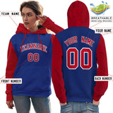 Custom Pullover Raglan Sleeves hoodie For Women Personalized Sweatshirt Stitched Name Number