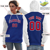 Custom Stitched Team Name Number and Logo Raglan Sleeves Fashion Pullover Hoodie Sportswear For Women