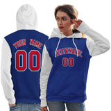 Custom Stitched Team Name Number and Logo Raglan Sleeves Fashion Pullover Hoodie Sportswear For Women