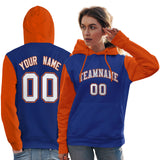 Custom Stitched Your Team Logo and Number For Women Raglan Sleeves Sports Pullover Sweatshirt Hoodie