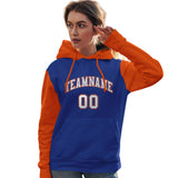 Custom Stitched Your Team Logo and Number For Women Raglan Sleeves Sports Pullover Sweatshirt Hoodie