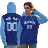 Custom Pullover Raglan Sleeves hoodie For Women Personalized Sweatshirt Stitched Name Number