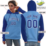 Custom Stitched Your Team Logo and Number For Women Raglan Sleeves Sports Pullover Sweatshirt Hoodie