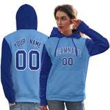 Custom Stitched Your Team Logo and Number For Women Raglan Sleeves Sports Pullover Sweatshirt Hoodie