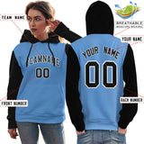 Custom Pullover Raglan Sleeves hoodie For Women Personalized Sweatshirt Stitched Name Number