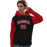 Custom Pullover Raglan Sleeves hoodie For Women Personalized Sweatshirt Stitched Name Number