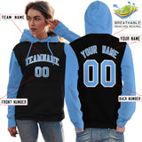 Custom Stitched Team Name Number and Logo Raglan Sleeves Fashion Pullover Hoodie Sportswear For Women