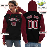 Custom Made to Order Long-Sleeve Pullover Hoodie Raglan Sleeves sportswear for women