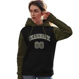 Custom Tailor Made Pullover Raglan Sleeves Hoodie Sports Fashion Sweatshirt For Women Embroideried Your Team Logo