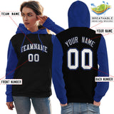 Custom Stitched Your Team Logo and Number For Women Raglan Sleeves Sports Pullover Sweatshirt Hoodie