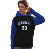 Custom Stitched Your Team Logo and Number For Women Raglan Sleeves Sports Pullover Sweatshirt Hoodie