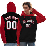 Custom Pullover Raglan Sleeves hoodie For Women Personalized Sweatshirt Stitched Name Number