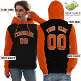 Custom Stitched Team Name Number and Logo Raglan Sleeves Fashion Pullover Hoodie Sportswear For Women