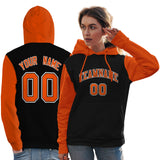 Custom Stitched Team Name Number and Logo Raglan Sleeves Fashion Pullover Hoodie Sportswear For Women