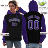 Custom Made to Order Long-Sleeve Pullover Hoodie Raglan Sleeves sportswear for women