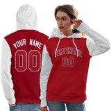 Custom Stitched Your Team Logo and Number For Women Raglan Sleeves Sports Pullover Sweatshirt Hoodie