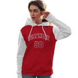 Custom Stitched Your Team Logo and Number For Women Raglan Sleeves Sports Pullover Sweatshirt Hoodie