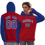 Custom Pullover Raglan Sleeves hoodie For Women Personalized Sweatshirt Stitched Name Number