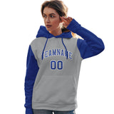 Custom Stitched Team Name Number and Logo Raglan Sleeves Fashion Pullover Hoodie Sportswear For Women