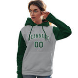 Custom Tailor Made Pullover Raglan Sleeves Hoodie Sports Fashion Sweatshirt For Women Embroideried Your Team Logo