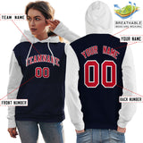 Custom Stitched Team Name Number and Logo Raglan Sleeves Fashion Pullover Hoodie Sportswear For Women