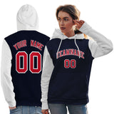 Custom Stitched Team Name Number and Logo Raglan Sleeves Fashion Pullover Hoodie Sportswear For Women