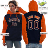 Custom Stitched Team Name Number and Logo Raglan Sleeves Fashion Pullover Hoodie Sportswear For Women