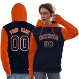 Custom Stitched Team Name Number and Logo Raglan Sleeves Fashion Pullover Hoodie Sportswear For Women