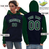 Custom Made to Order Long-Sleeve Pullover Hoodie Raglan Sleeves sportswear for women