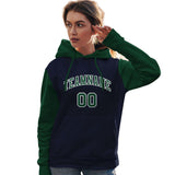 Custom Made to Order Long-Sleeve Pullover Hoodie Raglan Sleeves sportswear for women