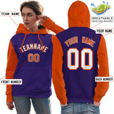 Custom Bespoke Long-Sleeve Pullover Hoodie Raglan sleeves Embroideried Your Team Logo and Number For Women