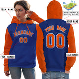 Custom Pullover Hoodie Raglan Sleeves Sports Hoodie Stitched Text Logo And Number For Women