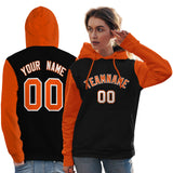 Custom Bespoke Long-Sleeve Pullover Hoodie Raglan sleeves Embroideried Your Team Logo and Number For Women