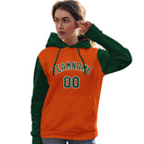 Custom Bespoke Long-Sleeve Pullover Hoodie Raglan sleeves Embroideried Your Team Logo and Number For Women