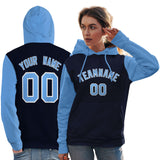 Custom Pullover Hoodie Raglan Sleeves Sports Hoodie Stitched Text Logo And Number For Women