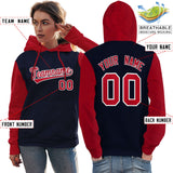 Custom Unique Long-Sleeve Training Pullover Raglan Sleeves Hoodie Sports For Women Stitched Name Number