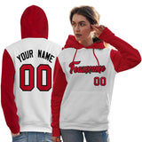 Custom Pullover Hoodie Raglan Sleeves Sports Hoodie For Women Stitched Team Name Number Logo