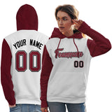 Custom Cotton Pullover Raglan Sleeves Hoodie For Women Personalized Embroideried Your Team Logo