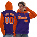 Custom For Women's Pullover Hoodie Raglan Sleeves Sports Hoodie Embroideried Your Team Logo