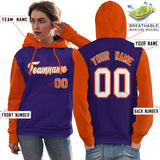 Custom For Women's Pullover Hoodie Raglan Sleeves Sports Hoodie Embroideried Your Team Logo