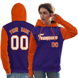 Custom For Women's Pullover Hoodie Raglan Sleeves Sports Hoodie Embroideried Your Team Logo