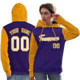 Custom For Women's Pullover Hoodie Raglan Sleeves Sports Hoodie Embroideried Your Team Logo