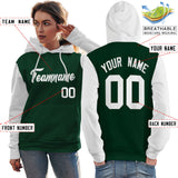 Custom Pullover Hoodie Raglan Sleeves Sports Hoodie For Women Stitched Team Name Number Logo